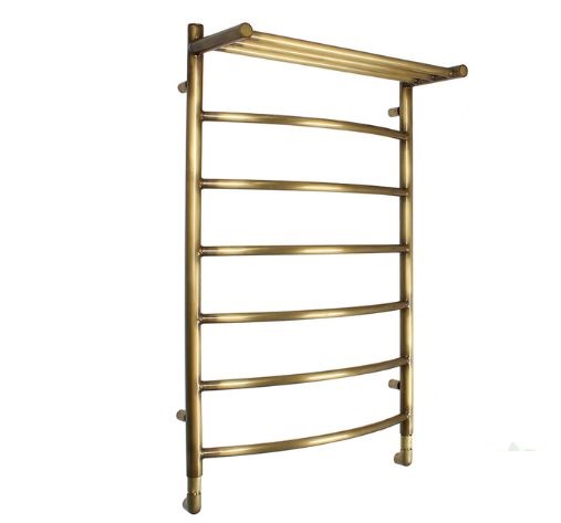 Водяной полотенцесушитель Domoterm Калипсо сп П7 500х800 АБР с полкой, бронза