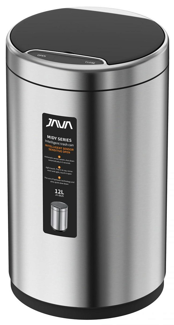 Мусорное ведро Java S-882-12L сенсорное 12 л сатин
