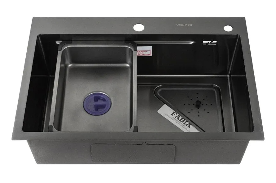 Мойка кухонная Fabia Profi 68453G графит