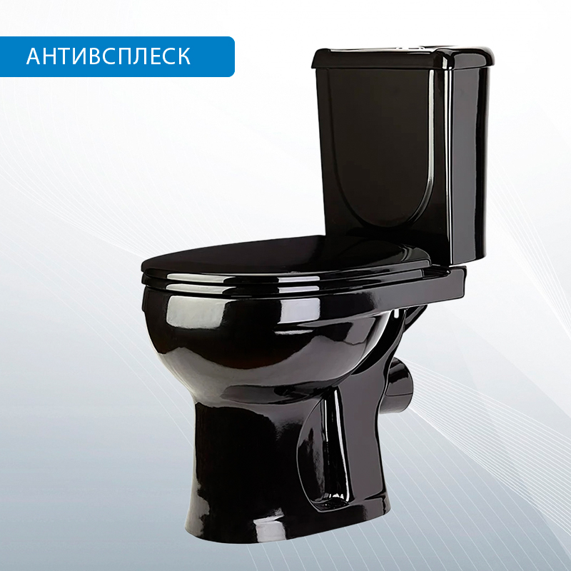 Унитаз-компакт Оскольская керамика Ирида Стандарт, черный 40374130402