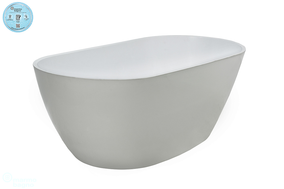Ванна из искусственного камня Marmo Bagno Палермо 168х80 отдельностоящая