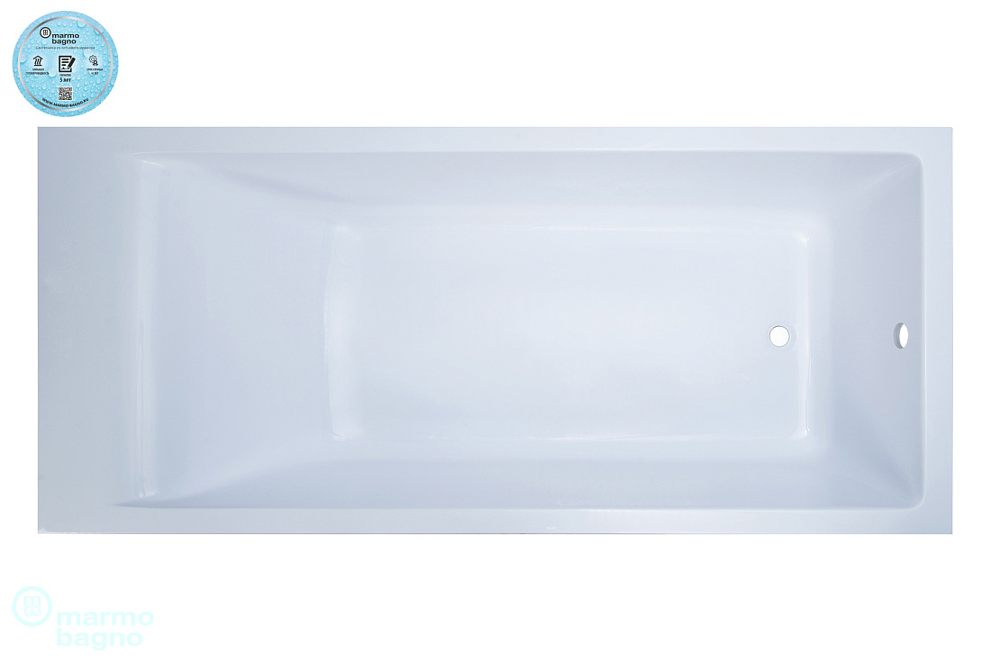 Ванна из искусственного камня Marmo Bagno Алесса NEW 180х80 с ножками