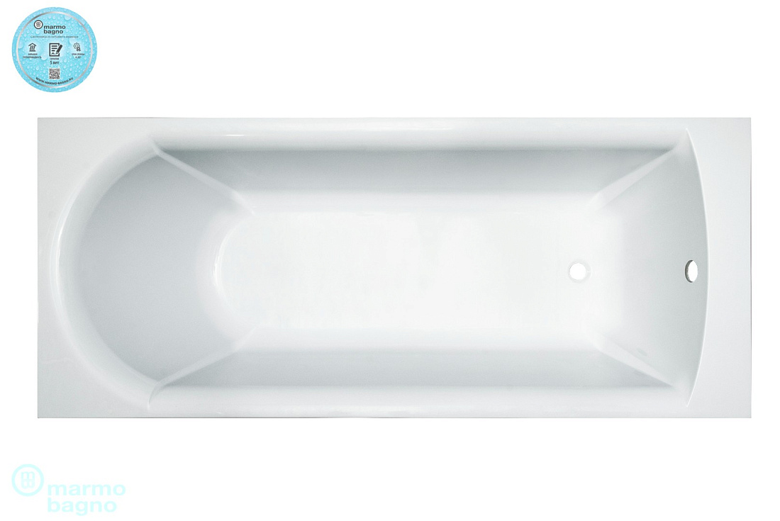 Ванна из искусственного камня Marmo Bagno Глория 170х80 с ножками