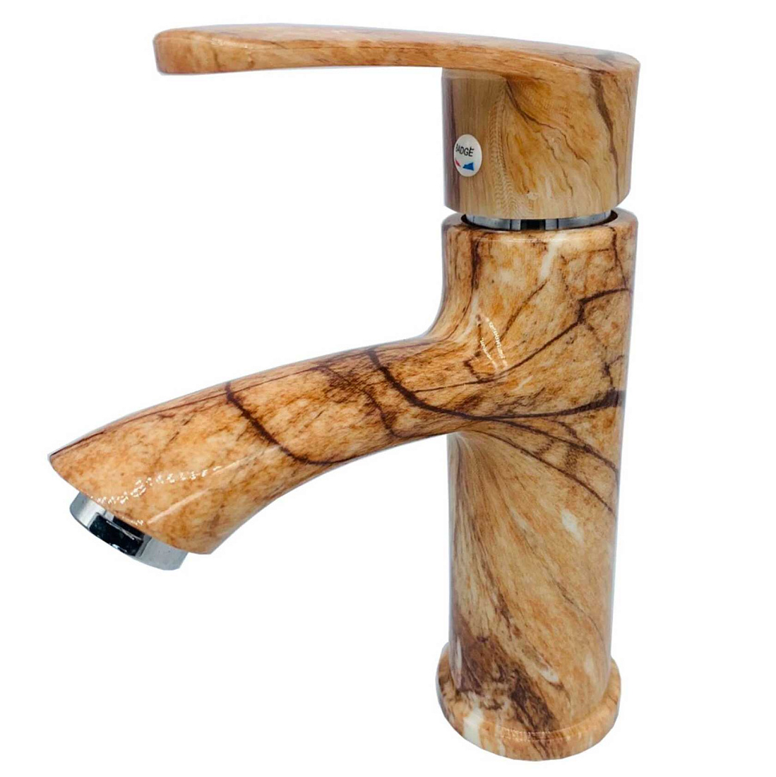 Смеситель PLStart PL1003-24 для раковины коричневый мрамор / хром