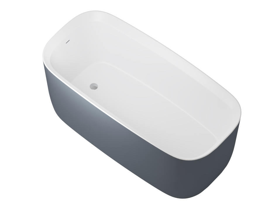 Акриловая ванна Allen Brau Infinity 170x78 2.21003.21/BGM белая матовая/сине-серая