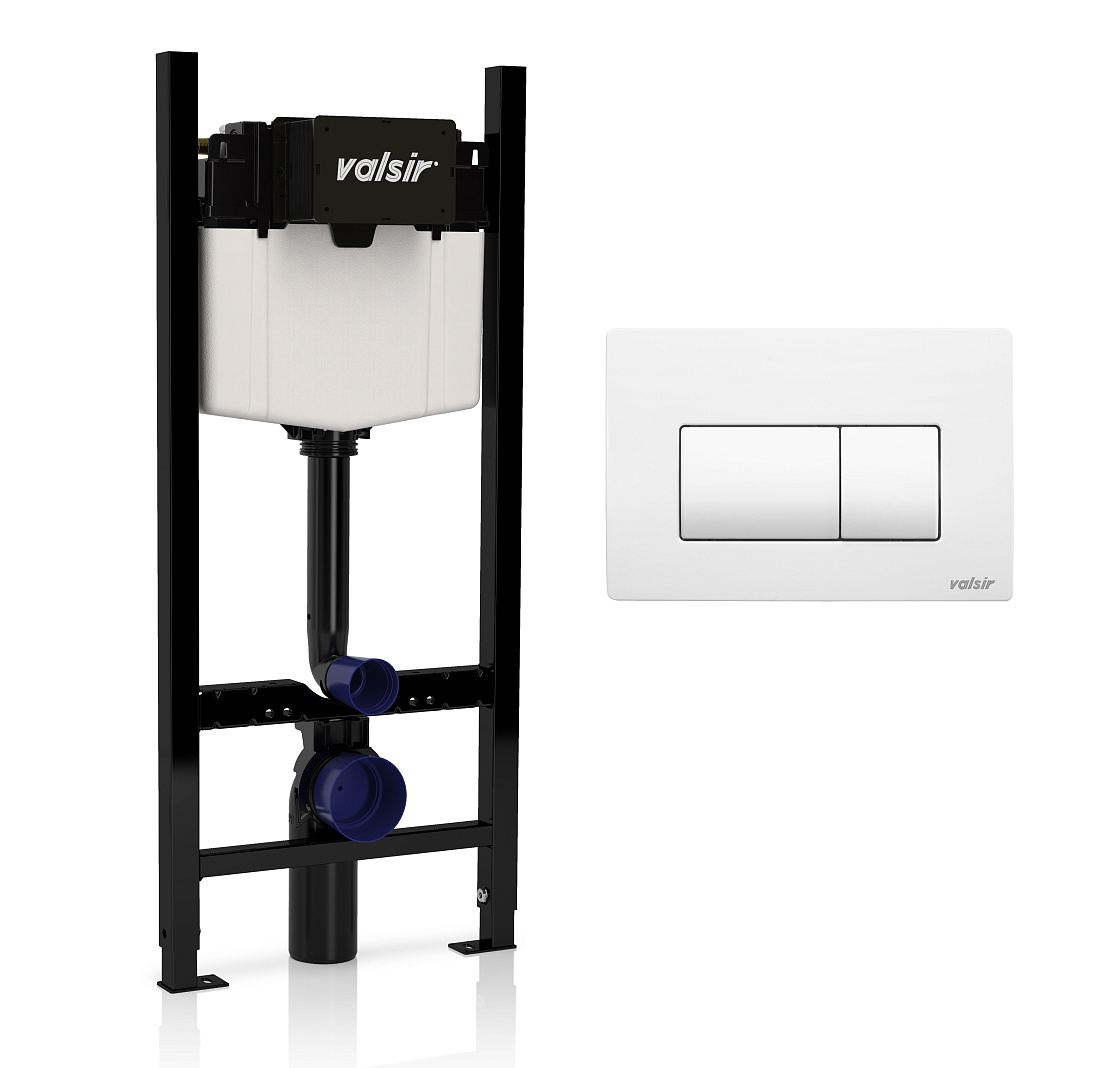Инсталляция для унитазов Valsir Winner S VS0853202 + кнопка VS0871300 белая матовая
