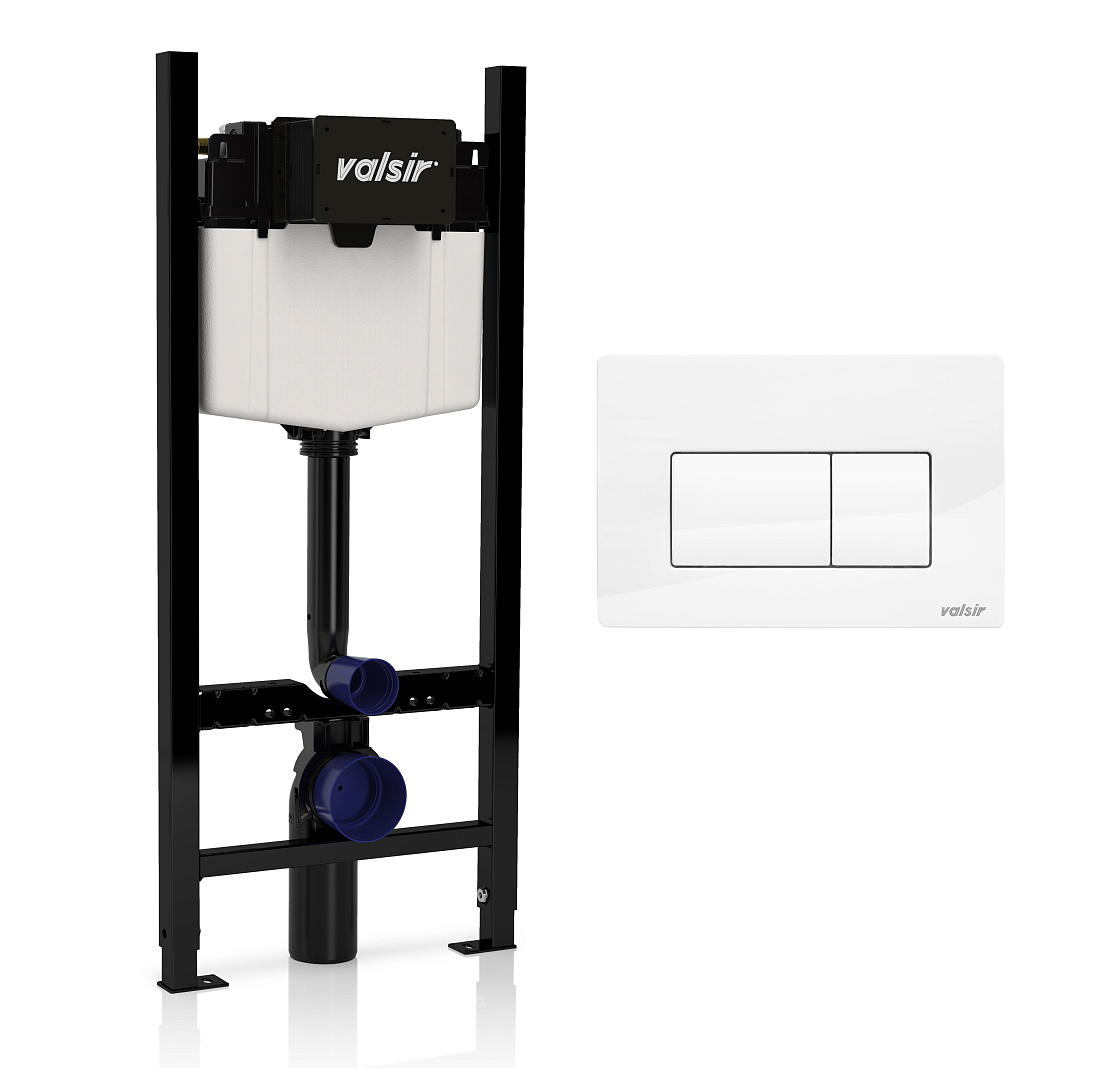 Инсталляция для унитазов Valsir Winner S VS0853202 + кнопка VS0871301 белая глянцевая