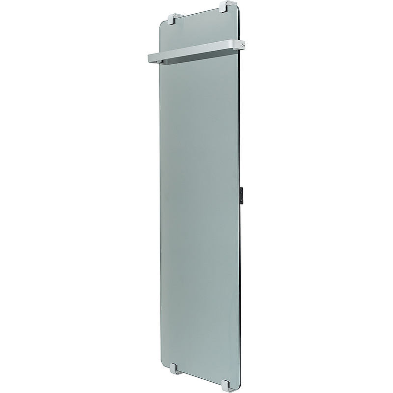 Электрический полотенцесушитель Allen Brau Infinity 140х44 зеркальный, с рейлингом 2.0 и креплением, серебро браш