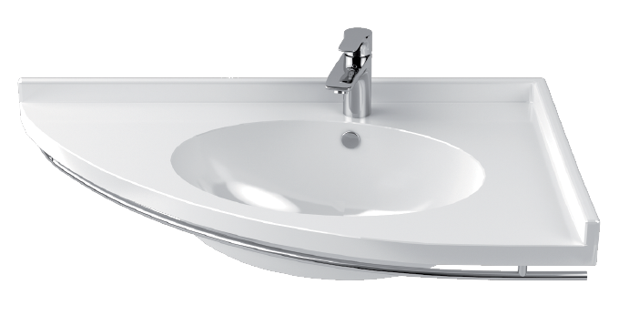 Раковина Dolomite Ибис 90 R c полотенцедержателем