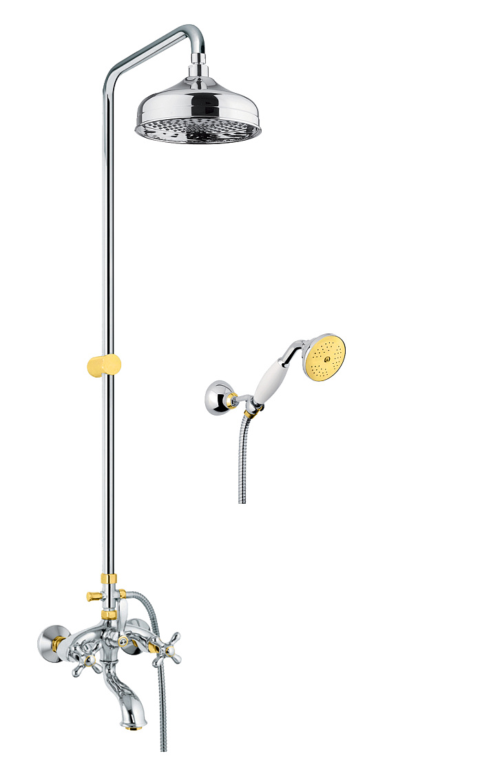 Душевая стойка Fiore Margot 26CO0615 хром/золото