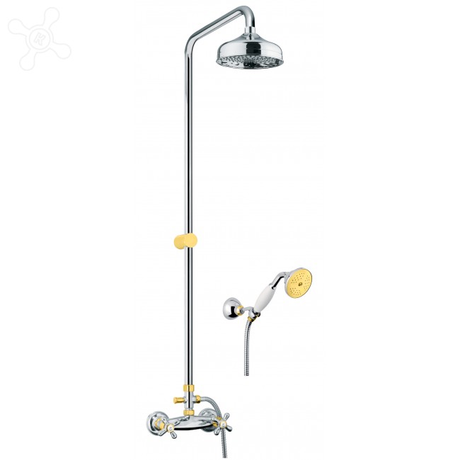 Душевая стойка Fiore Margot 26CO0620 хром/золото