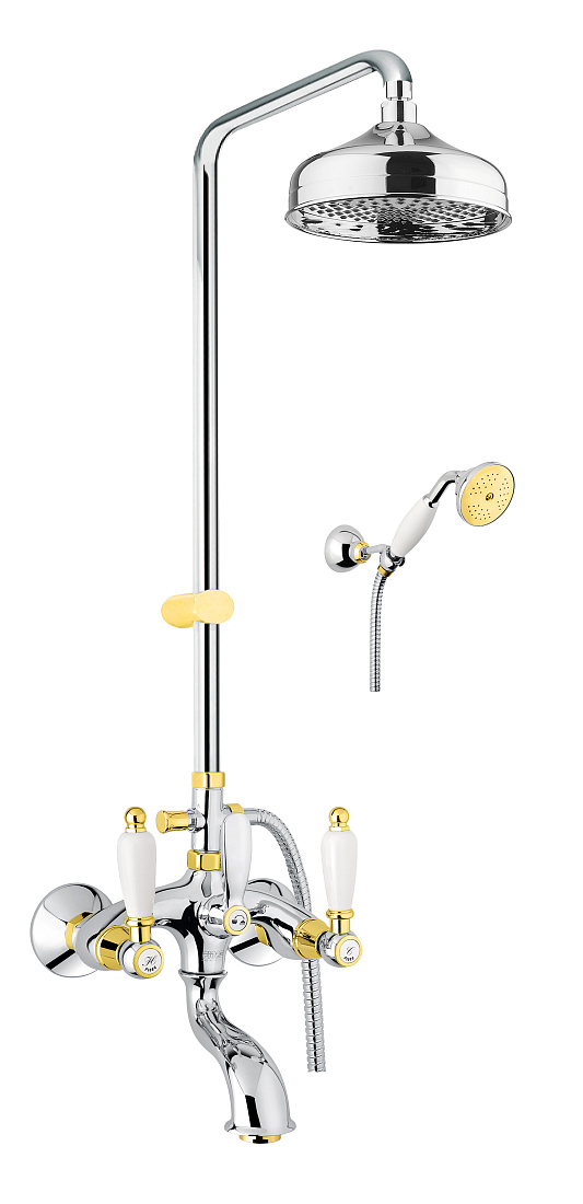 Душевая стойка Fiore Coloniale 02CO0615 хром/золото
