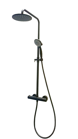 Душевая стойка Fiore Kevon Black Matt 44NN0932 термостатическая черная