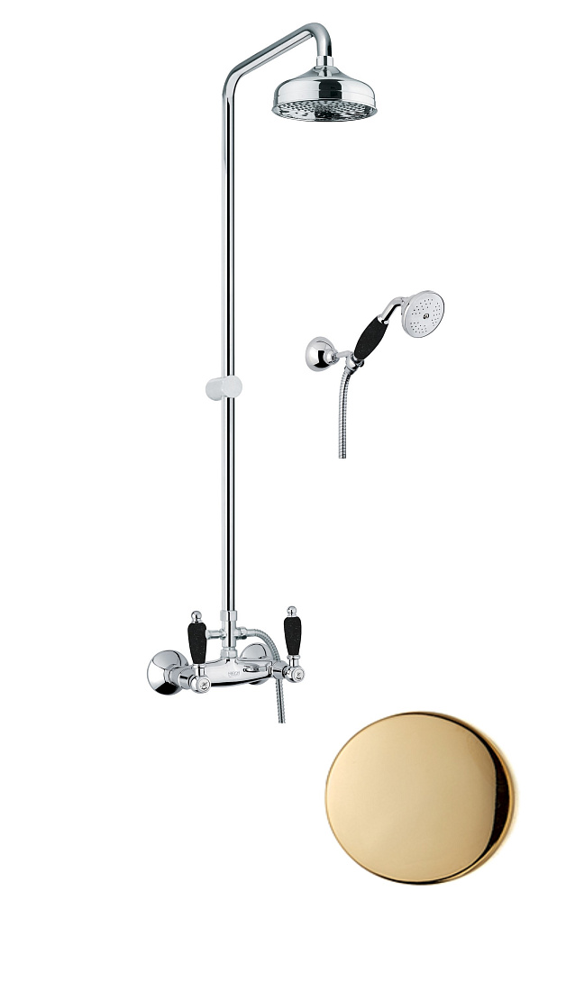 Душевая стойка Fiore Coloniale Black 22OO0620 золото