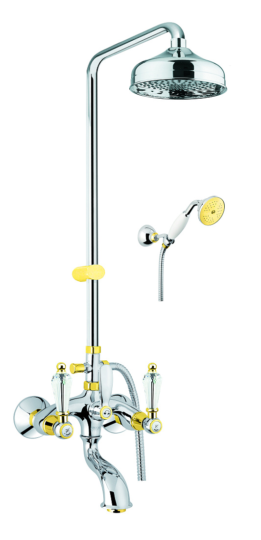 Душевая стойка Fiore Gioielli 08CO0615 хром/золото