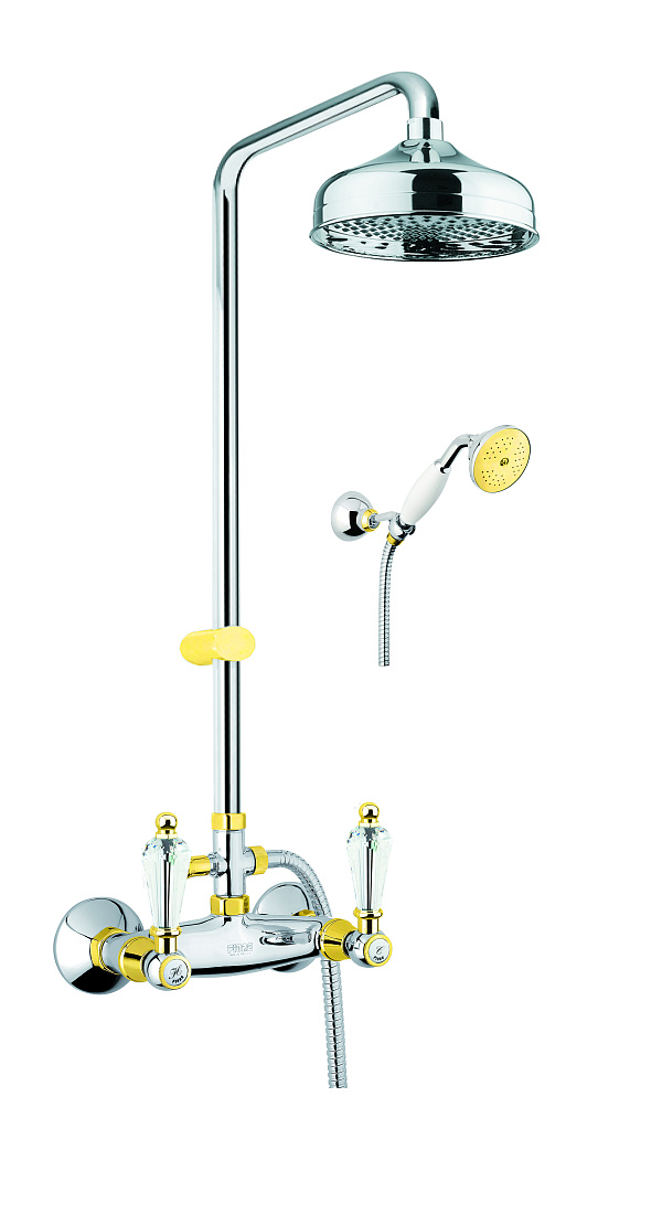 Душевая стойка Fiore Gioielli 08CO0620 хром/золото