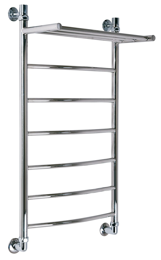 Водяной полотенцесушитель Акванерж Дуга с полкой 120х50 хром