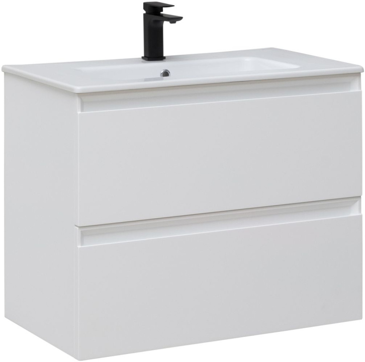 Тумба с раковиной Allen Brau Eclipse 2.0 80 белая матовая