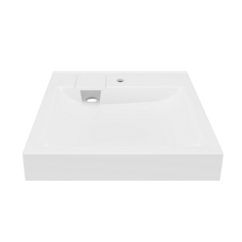 Раковина Paola Siena 600 над стиральной машиной белая глянцевая