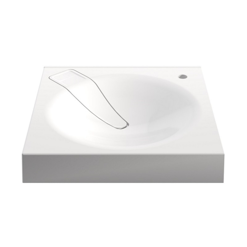 Раковина Paola Sergio 600 над стиральной машиной белая глянцевая