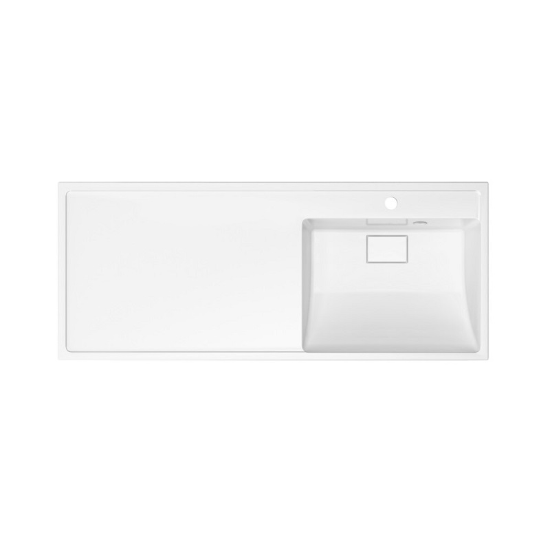 Раковина Paola Magenta 1200 R над стиральной машиной белая глянцевая