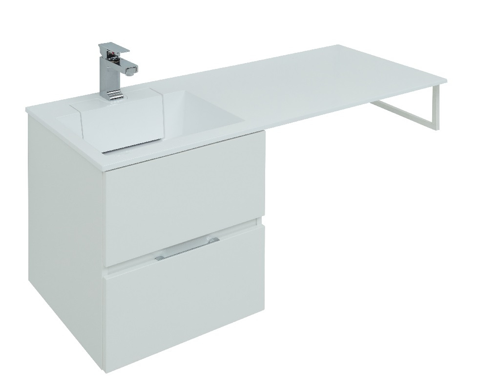 Тумба с раковиной Aquanet Алвита 120 L белая