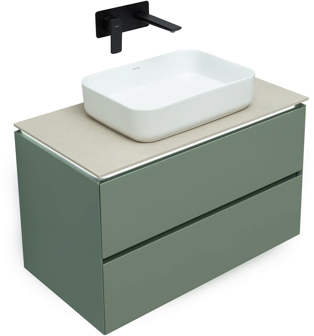 Тумба со столешницей Allen Brau Infinity 85 цемент матовый