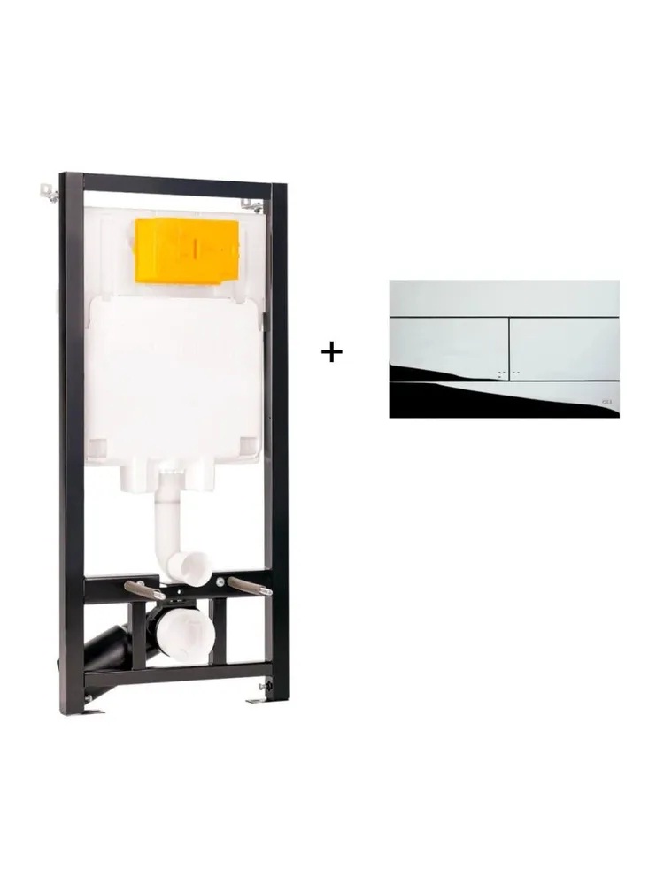 Инсталляция для унитаза Oli 80 ECO с кнопкой смыва Slim, хром глянцевый