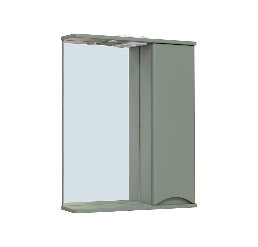 Зеркало-шкаф Runo Афина 60 цемент