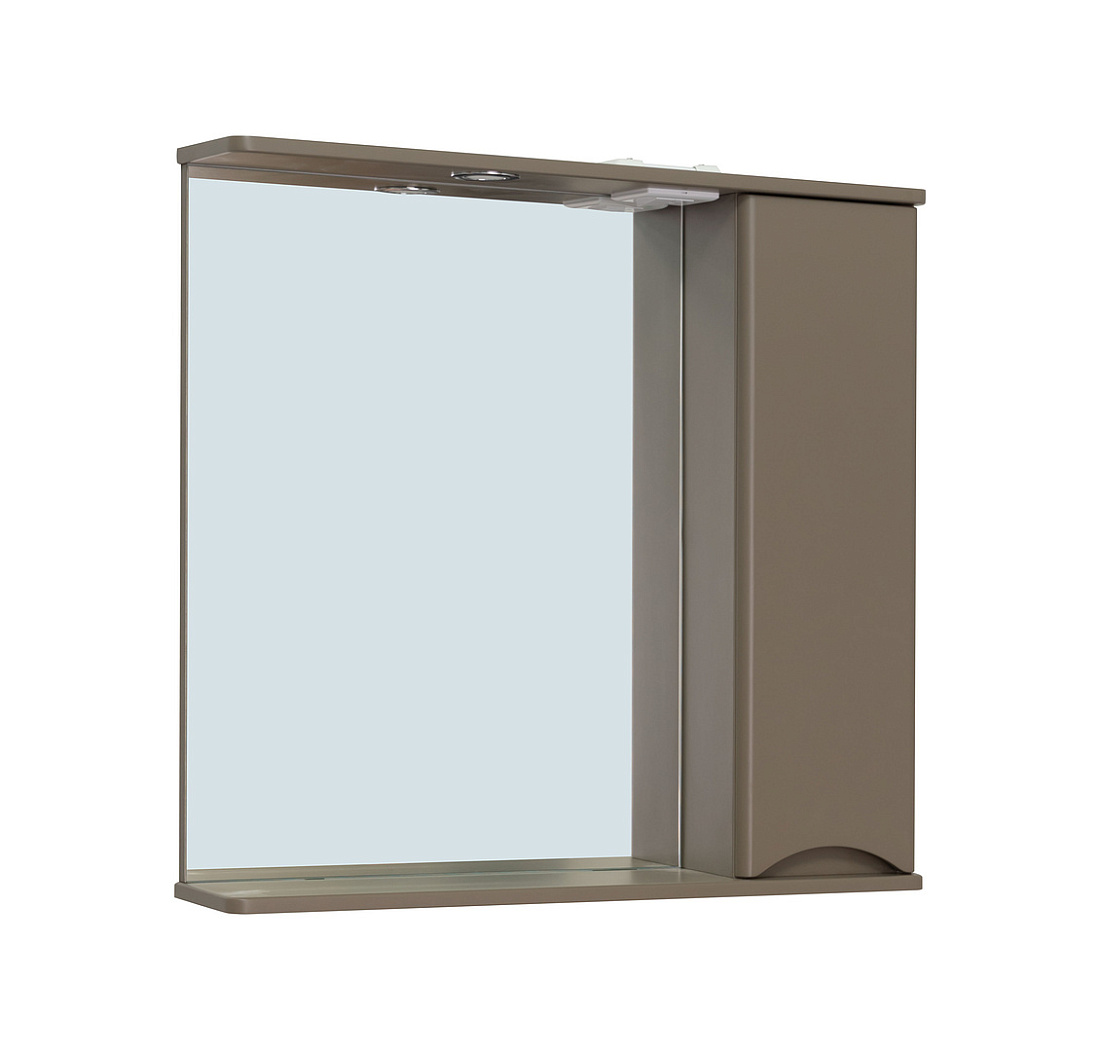 Зеркало-шкаф Runo Афина 80 бежевый
