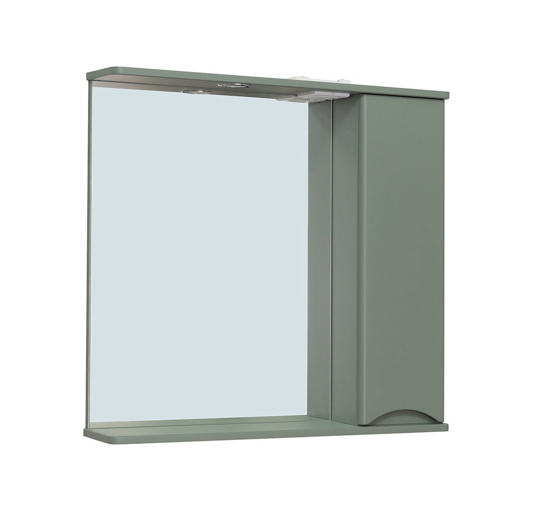 Зеркало-шкаф Runo Афина 80 цемент