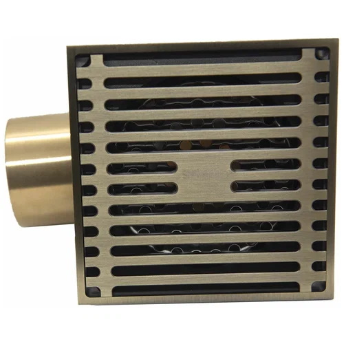 Душевой трап Gerhans K80610 C-10 10x10 античная бронза