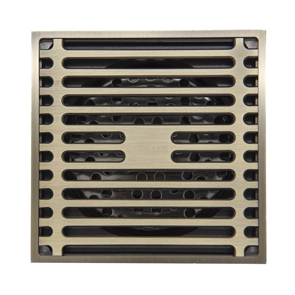 Душевой трап Gerhans K81610 C-10 10x10 античная бронза