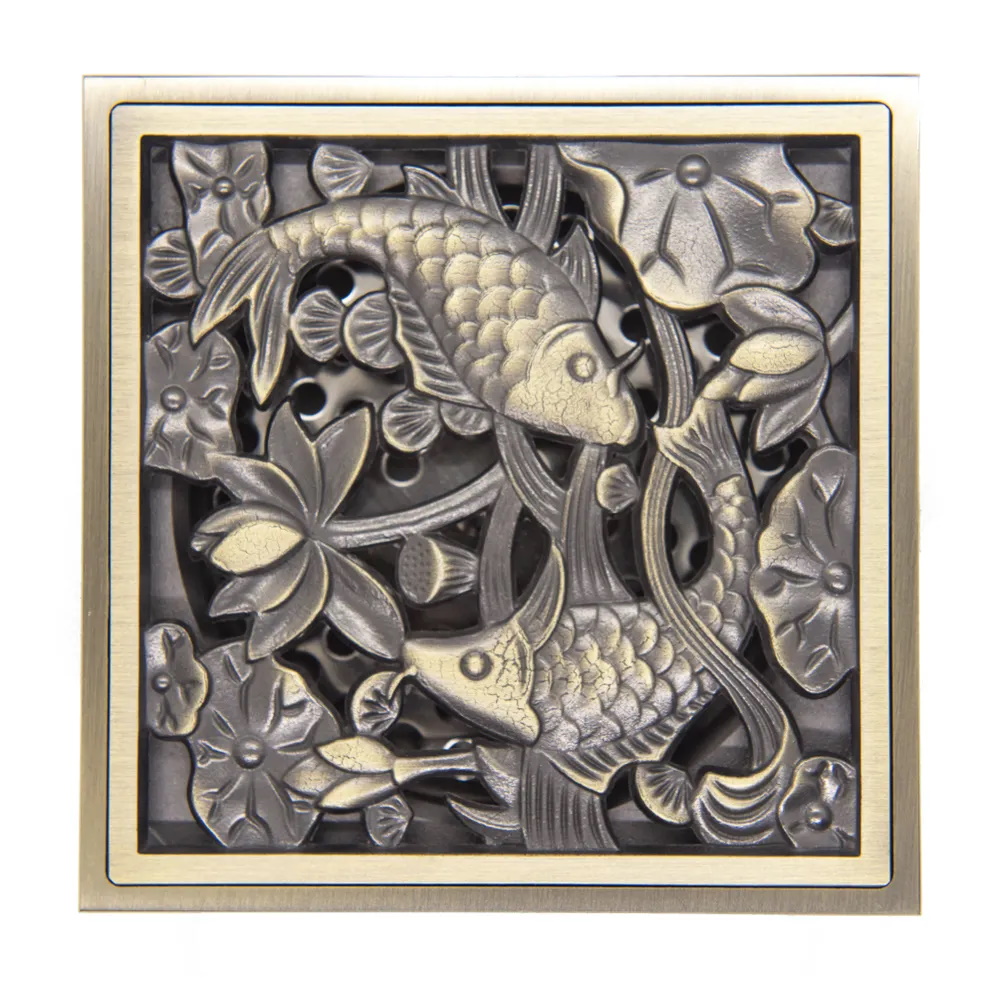 Душевой трап Gerhans K81810 C-10 10x10 античная бронза