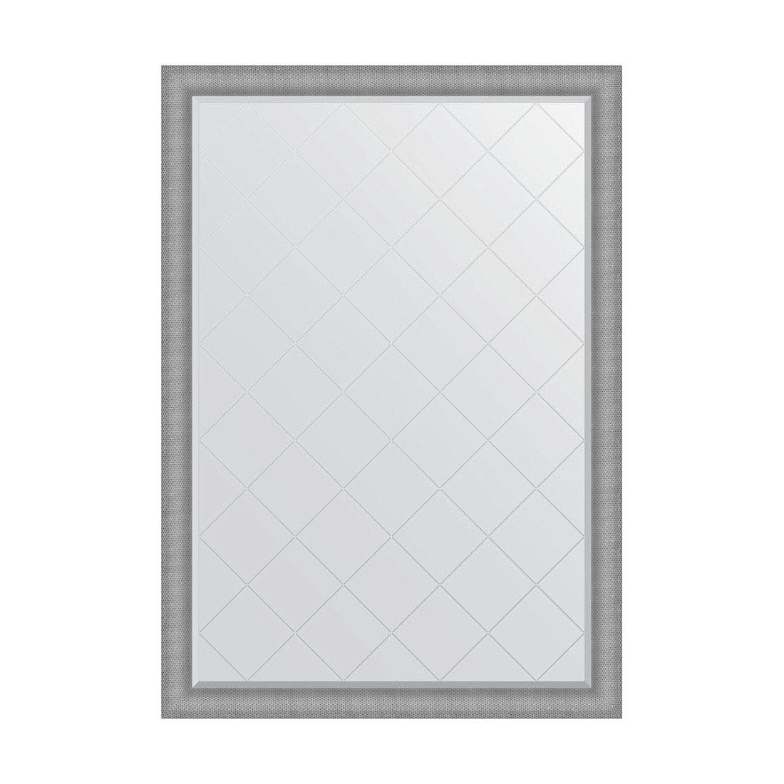 Зеркало в багетной раме EVOFORM EXCLUSIVE-G BY 4552 серебряная кольчуга 88 мм 132x187
