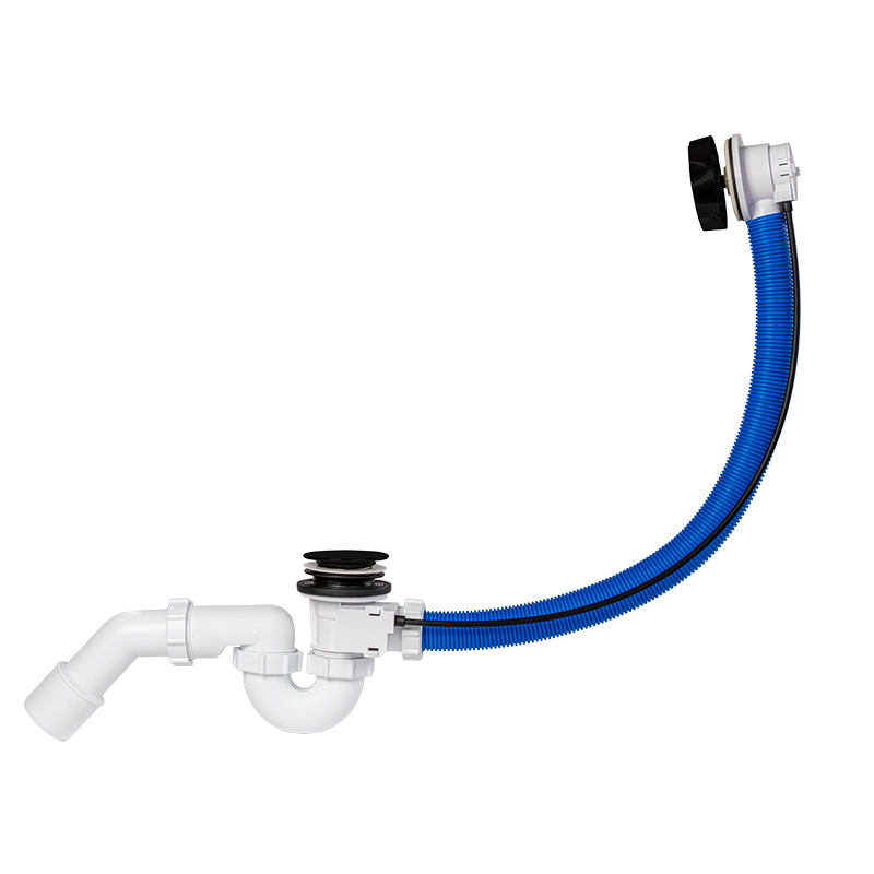 Сифон для ванны Styron STY-536-A-B полуавтомат черный 530 мм