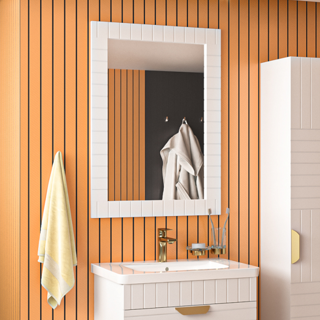 Зеркало Brevita Gloster 60 белое