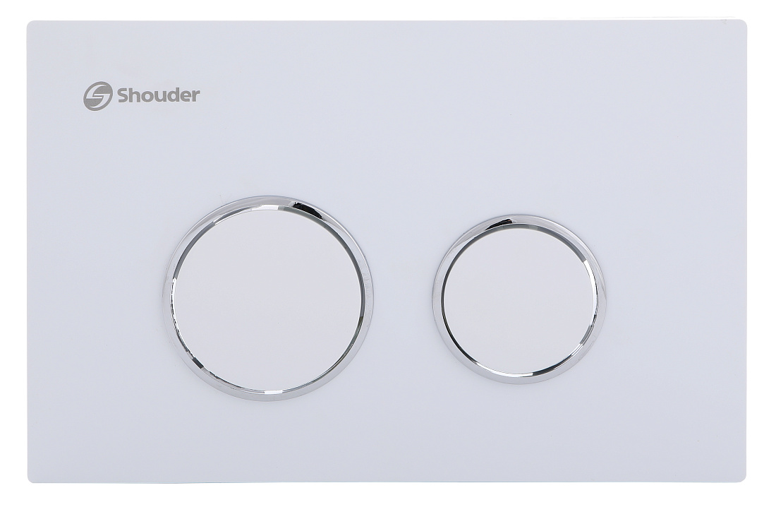 Кнопка смыва Shouder SHD-00011930 белый / хром