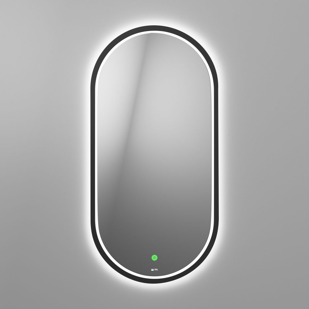 Зеркало Owl 1975 Langas Black 40х80 с LED подсветкой и сенсором