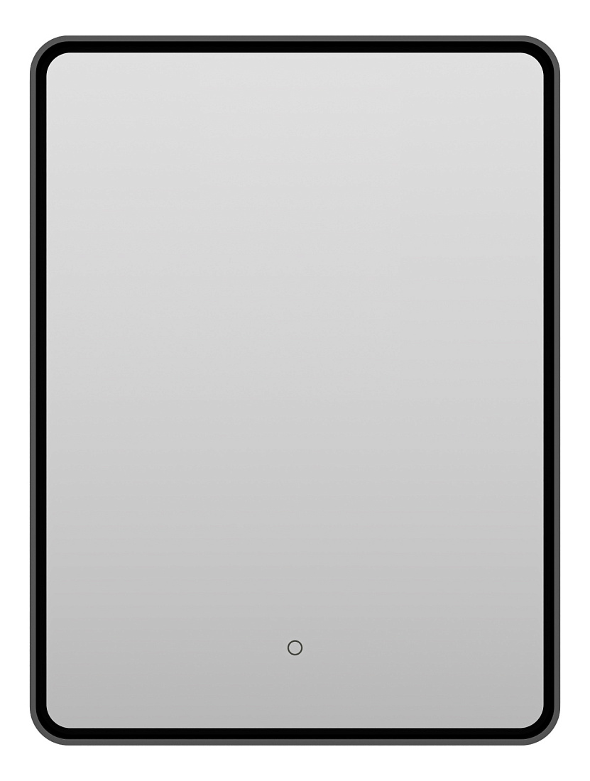 Зеркало Brevita Mercury 60х80 черное, сенсорный выключатель