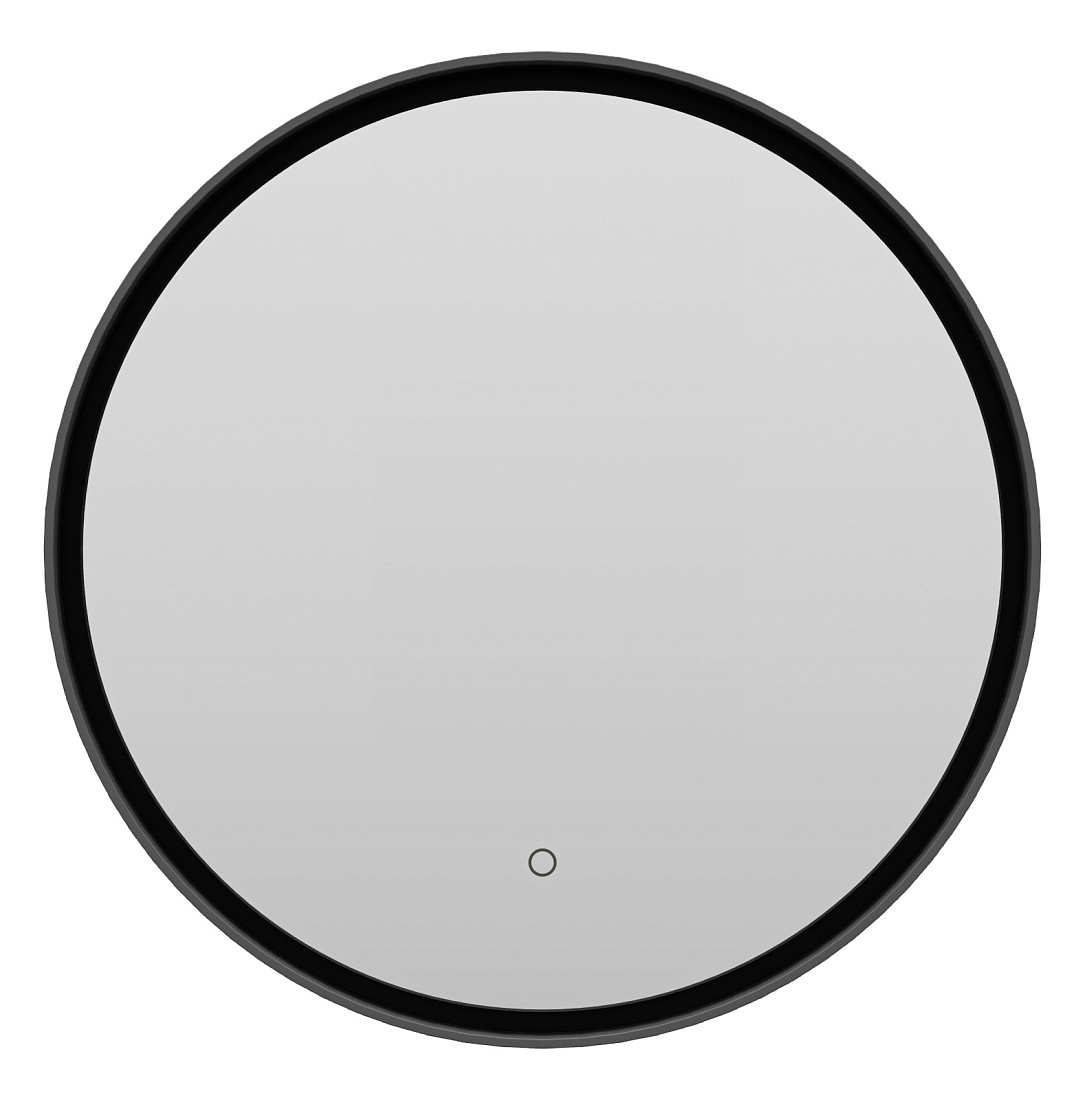 Зеркало Brevita Pluto 60х60 черное, сенсорный выключатель