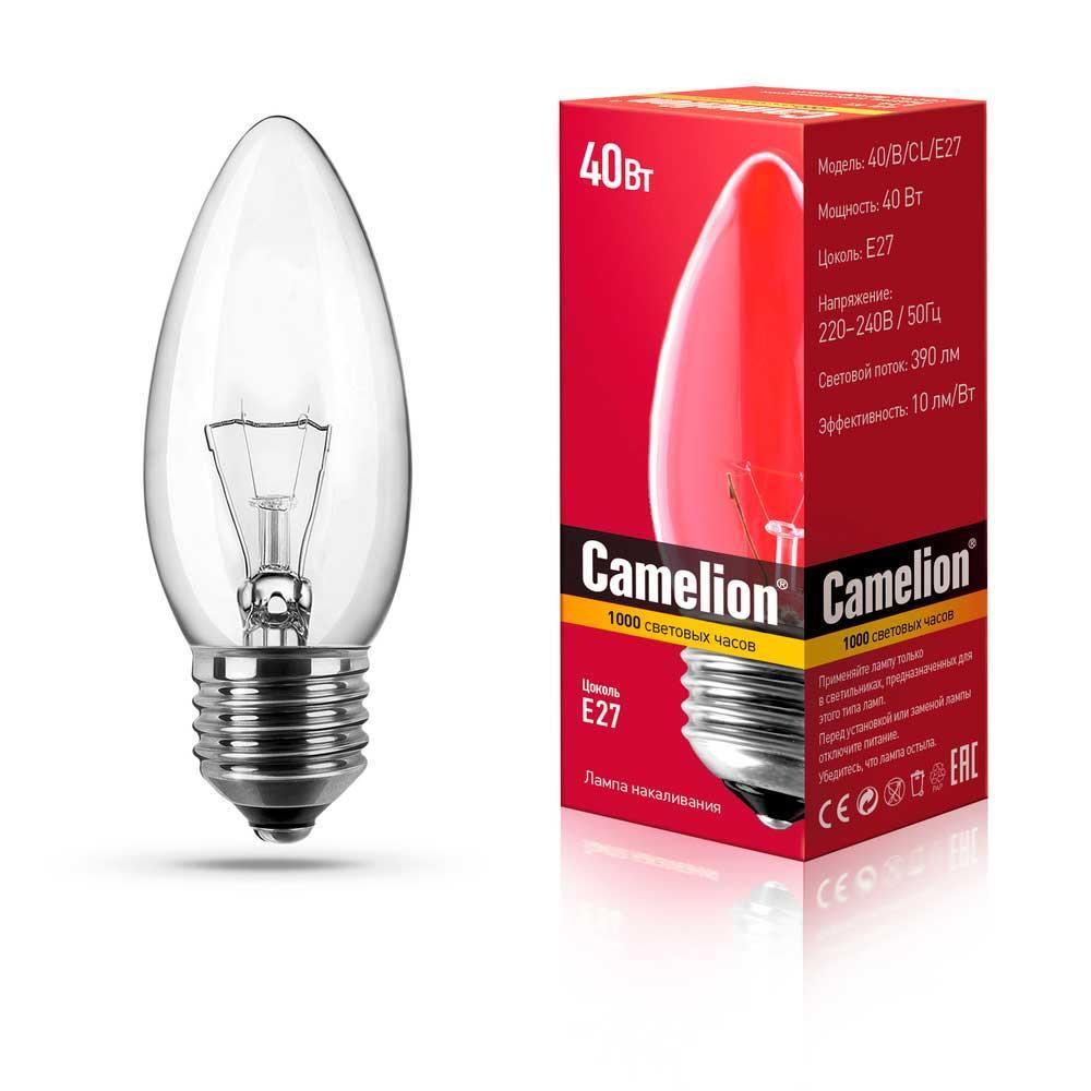 Лампа накаливания Camelion 40/B/CL/E27