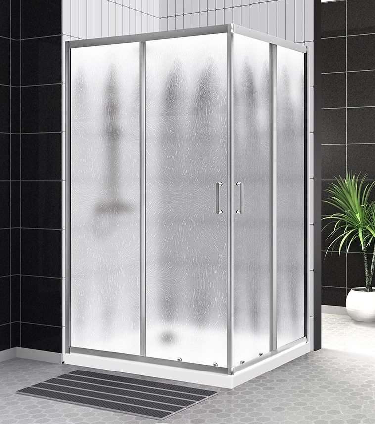 Душевой уголок BelBagno UNO-195-AH-2-120/100-CH-CR стекло рифленое