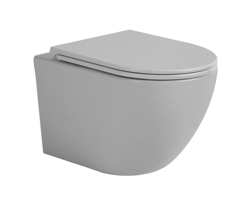Унитаз подвесной Avimano Emotion 1000023 безободковый с сиденьем микролифт серый матовый
