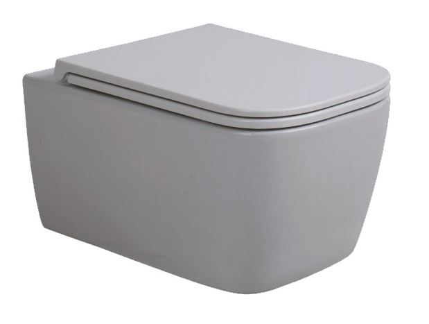 Унитаз подвесной Avimano Vision 1000043 безободковый с сиденьем микролифт серый матовый
