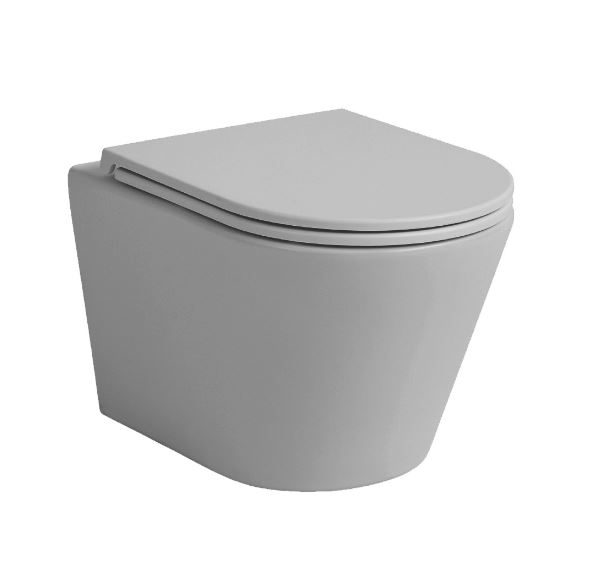 Унитаз подвесной Avimano Intuition безободковый с сиденьем микролифт серый матовый