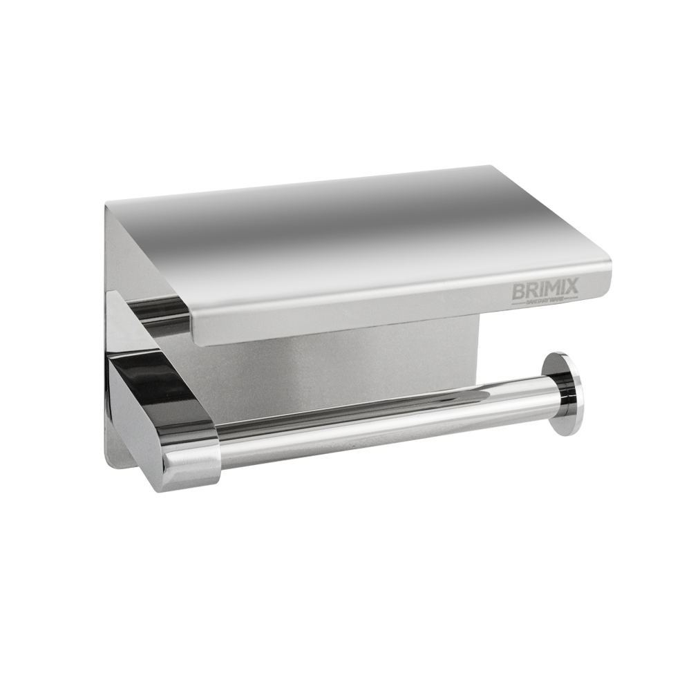 Держатель туалетной бумаги GFmark 79902 антивандальный, с полочкой хром