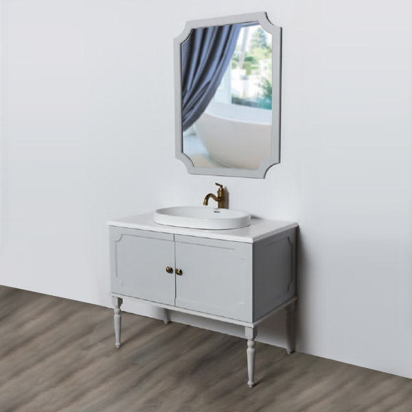 Мебель для ванной Atoll Ренессанс 80 светло-серый