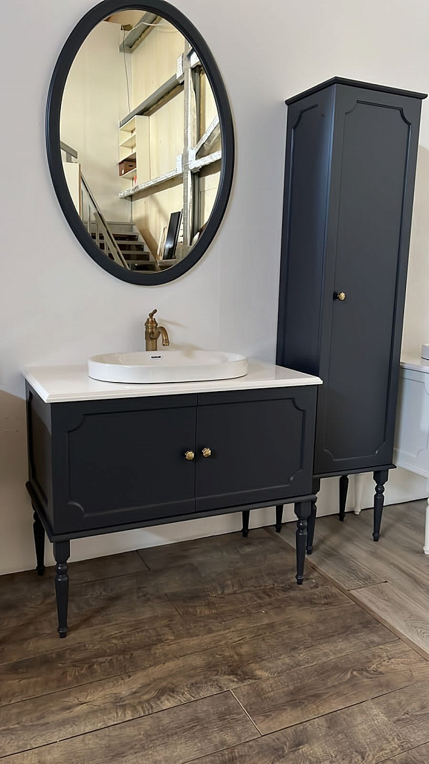 Мебель для ванной Atoll Ренессанс 80 серый индиго