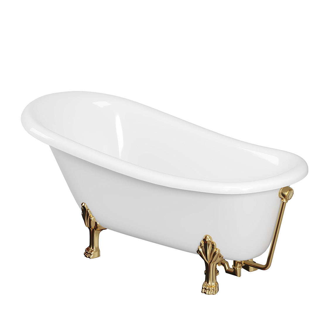 Ванна из искусственного камня Creto Corsica 24-1113 170х80 с золотыми ножками